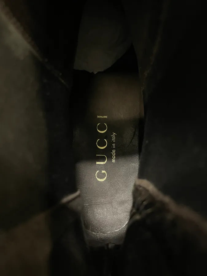 2000s Gucci Brown Leather Ankle Boots (44.5eu/us10.5) wqEHCOg 9