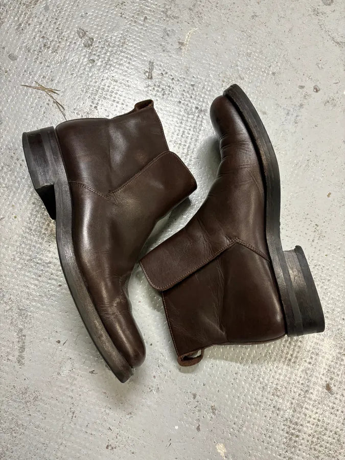 2000s Gucci Brown Leather Ankle Boots eYLMPCr 7