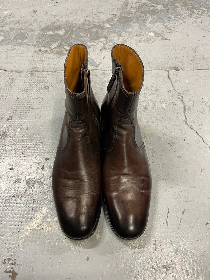 2000s Gucci Brown Leather Ankle Boots PhJIdAz 4