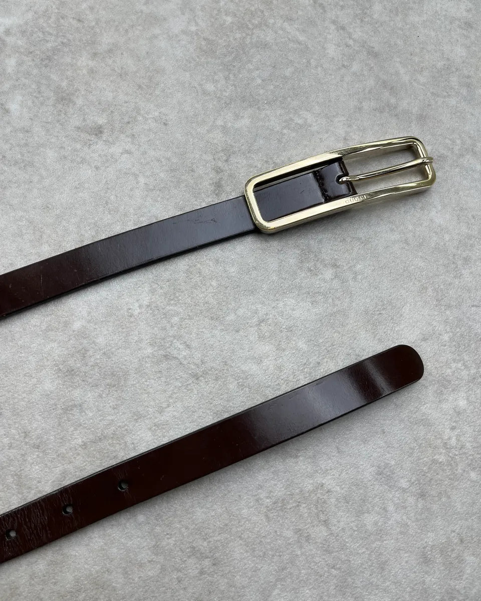 2000s Gucci Brown Leather Belt by Tom Ford zbtExxt 2