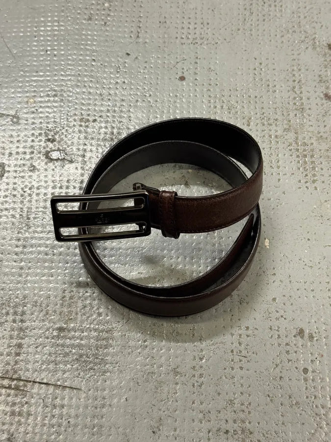 2000s Gucci Brown Leather Belt ckKMUfz 3