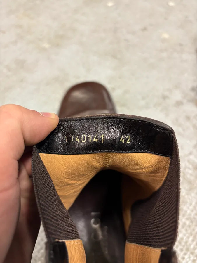2000s Gucci Brown Leather Chelsea Boots (42eu/us8.5) sUTWUal 8