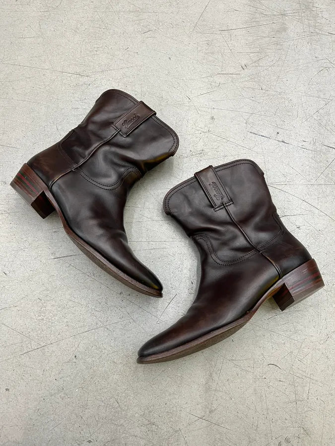2000s Gucci Brown Leather Mid-Calf Boots rSOXqhq 1