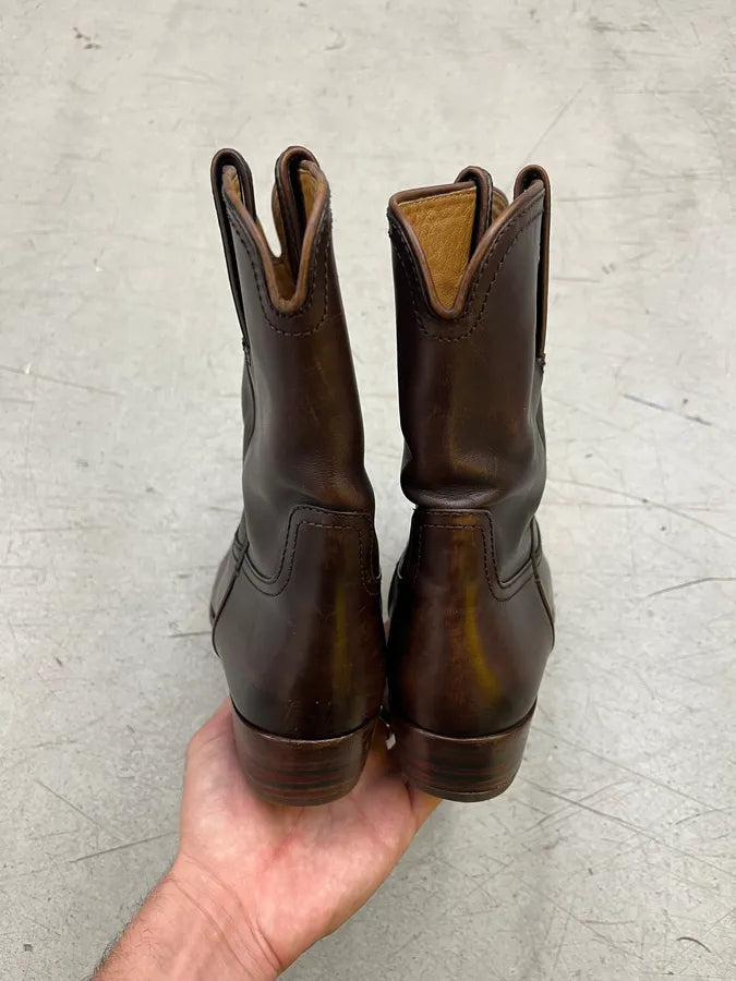 2000s Gucci Brown Leather Mid-Calf Boots rSOXqhq 5
