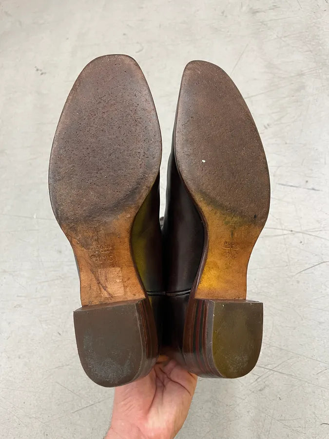 2000s Gucci Brown Leather Mid-Calf Boots rSOXqhq 6