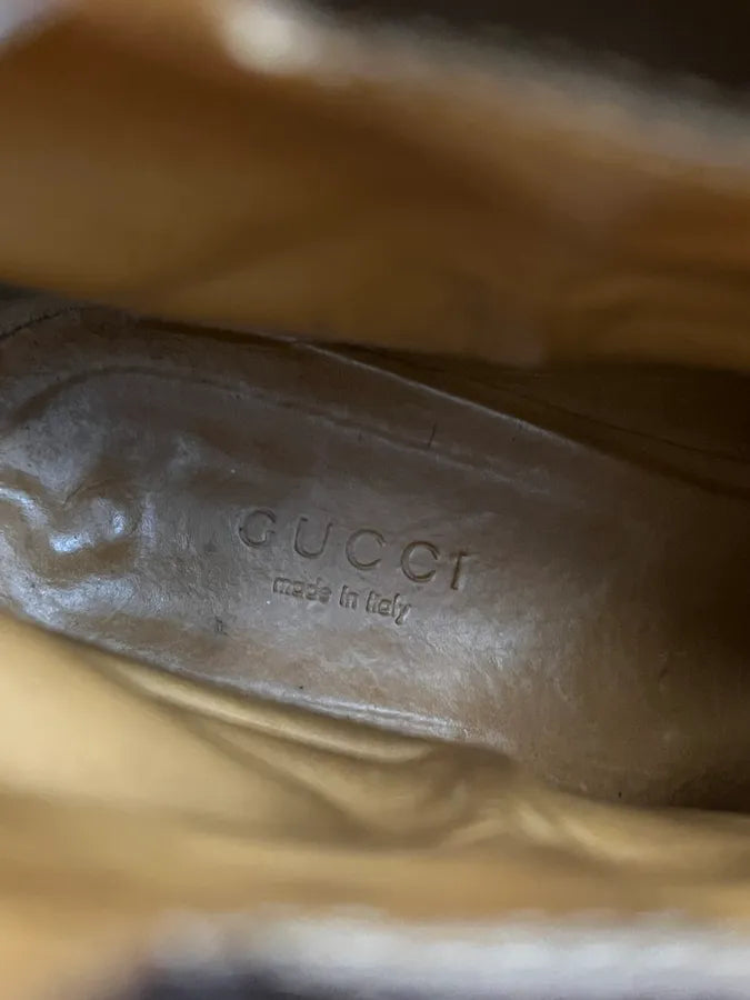 2000s Gucci Brown Leather Mid-Calf Boots rSOXqhq 8