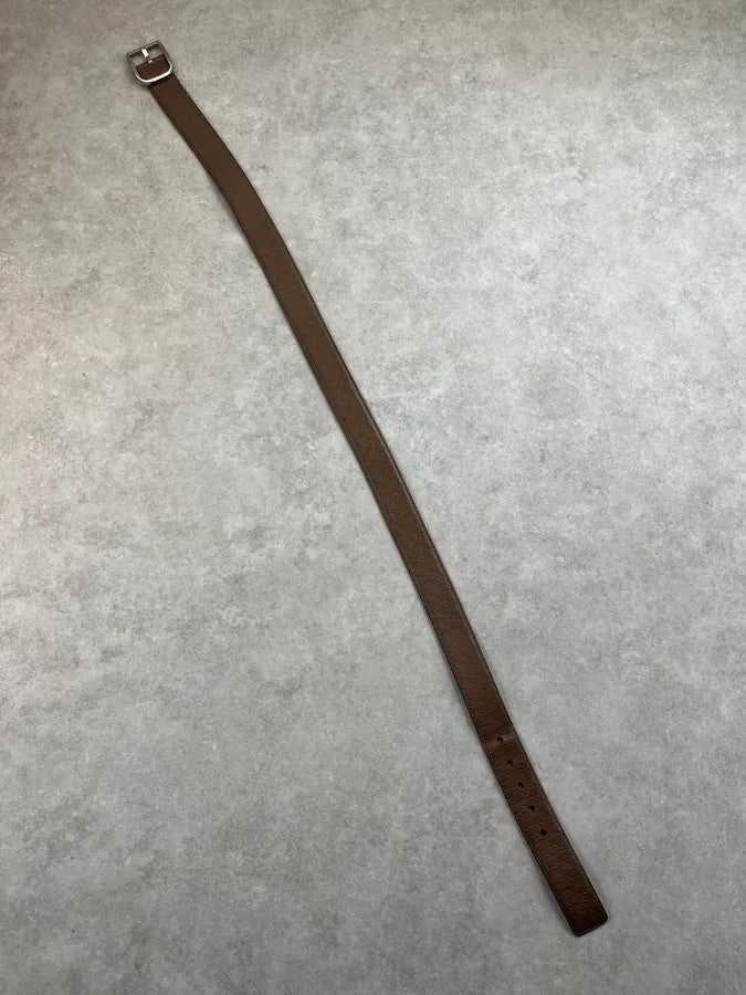 2000s Gucci Brown Leather Monogram Belt lcLRPkx 4