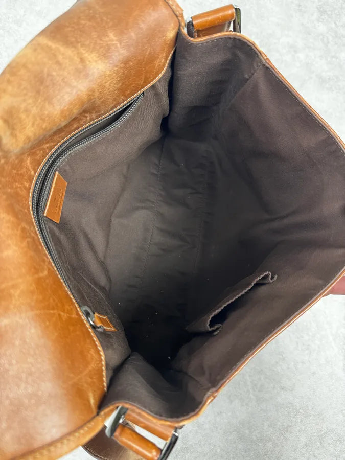 2000s Gucci Brown Monogrammed Leather Shoulder Bag CpkPwis 11