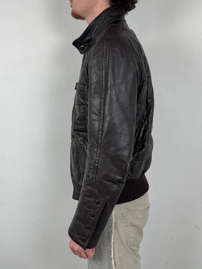 2000s Gucci Brown Quilted Leather Jacket bzLacaw 2