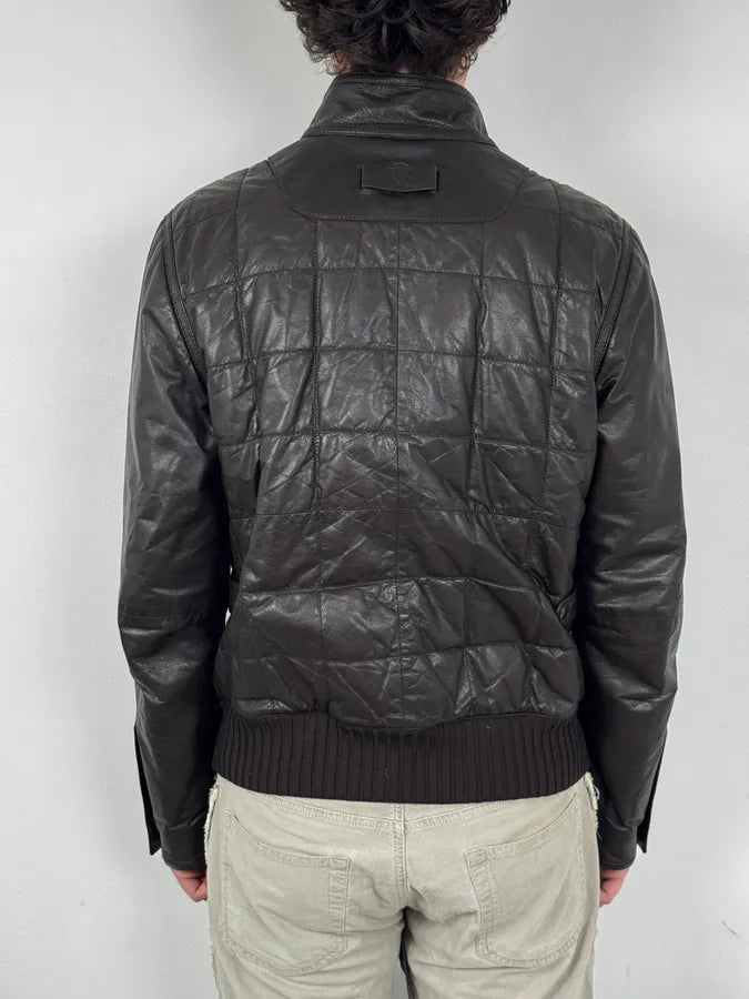 2000s Gucci Brown Quilted Leather Jacket bzLacaw 3