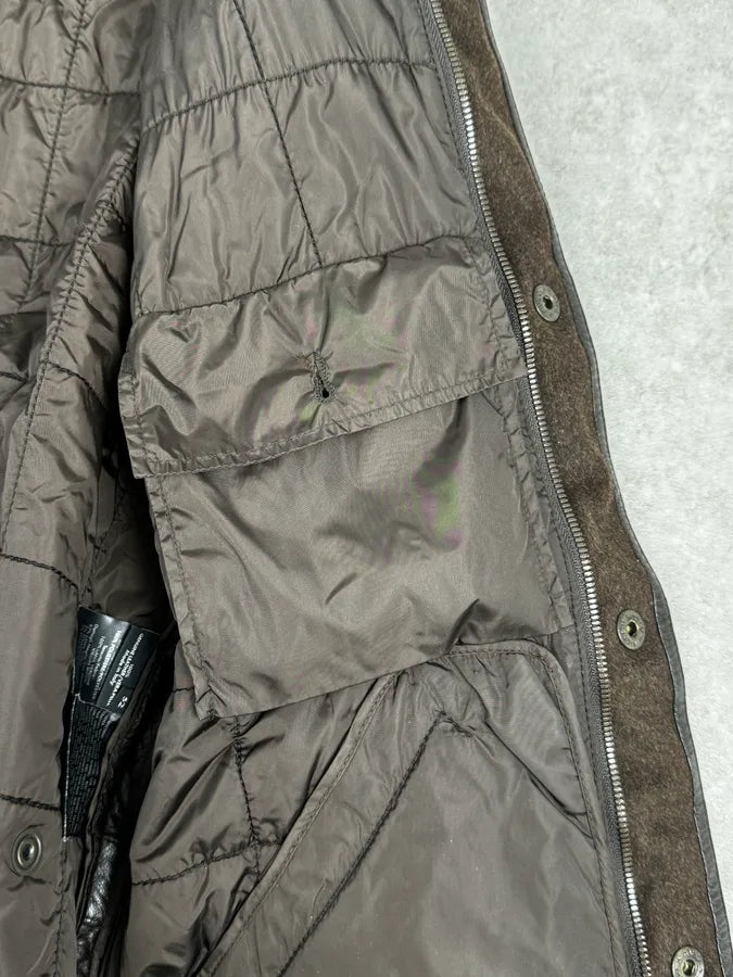 2000s Gucci Brown Quilted Leather Jacket bzLacaw 13