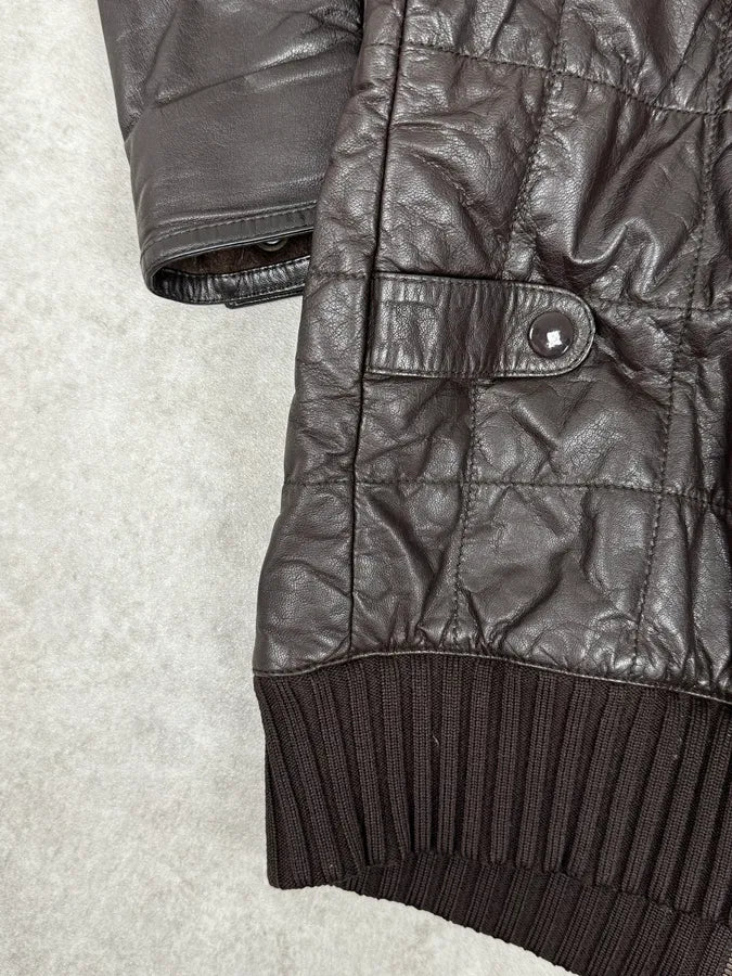 2000s Gucci Brown Quilted Leather Jacket bzLacaw 9