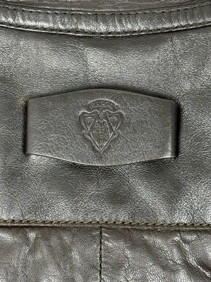 2000s Gucci Brown Quilted Leather Jacket bzLacaw 12