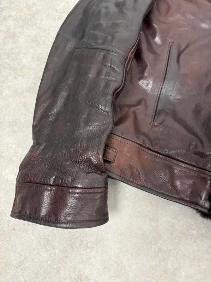 AW2012 Gucci Brown Shearling Leather Jacket by Frida Giannini gyNeCqf 8
