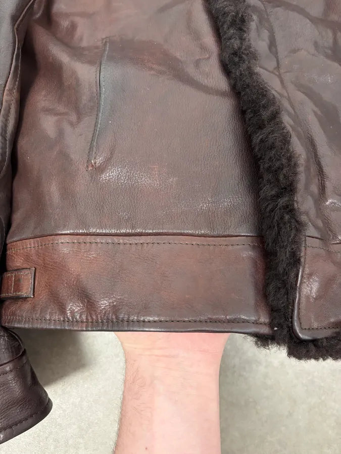AW2012 Gucci Brown Shearling Leather Jacket by Frida Giannini gyNeCqf 10