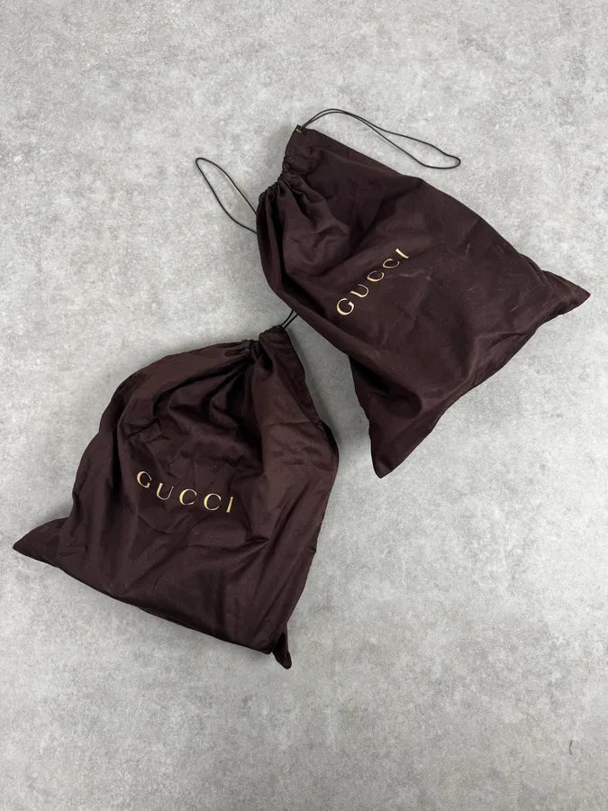 2000s Gucci Brown Suede Biker Double Buckle Boots xXPPfGQ 8