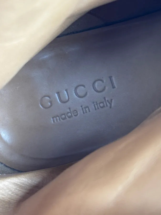 2000s Gucci Brown Suede Biker Double Buckle Boots xXPPfGQ 10