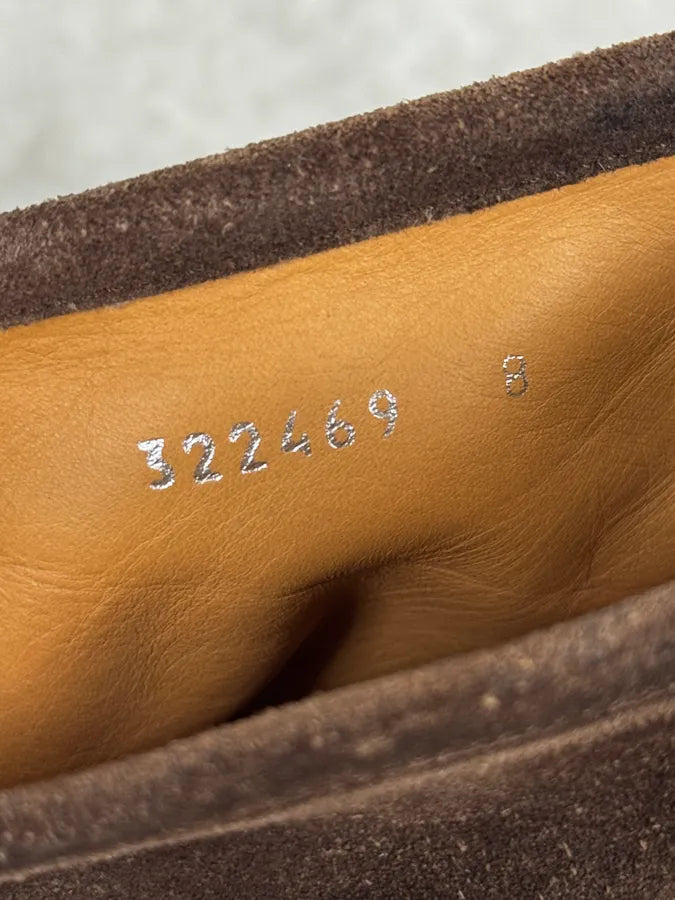 2000s Gucci Brown Suede Biker Double Buckle Boots xXPPfGQ 9