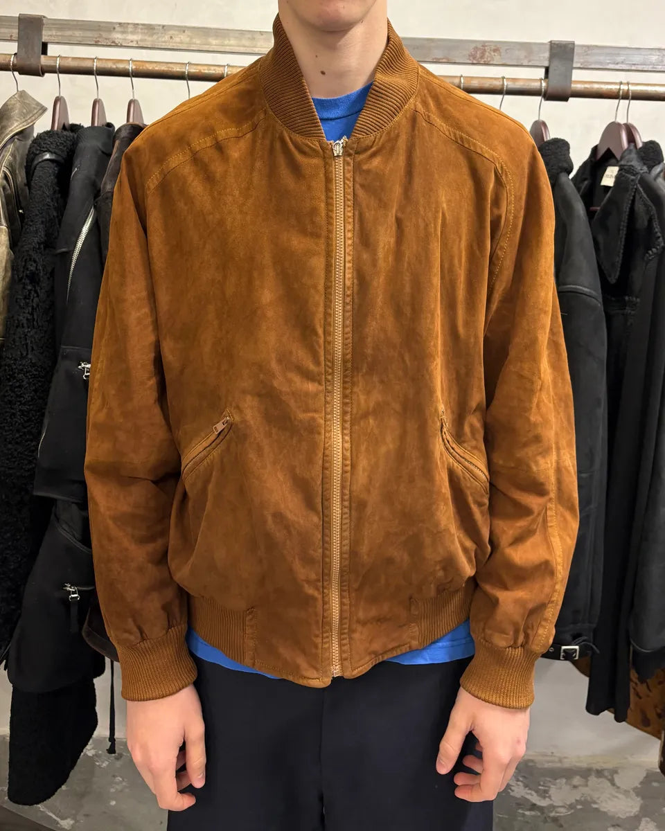 2000s Gucci Brown Suede Bomber Jacket (L) FKWUpTa 2
