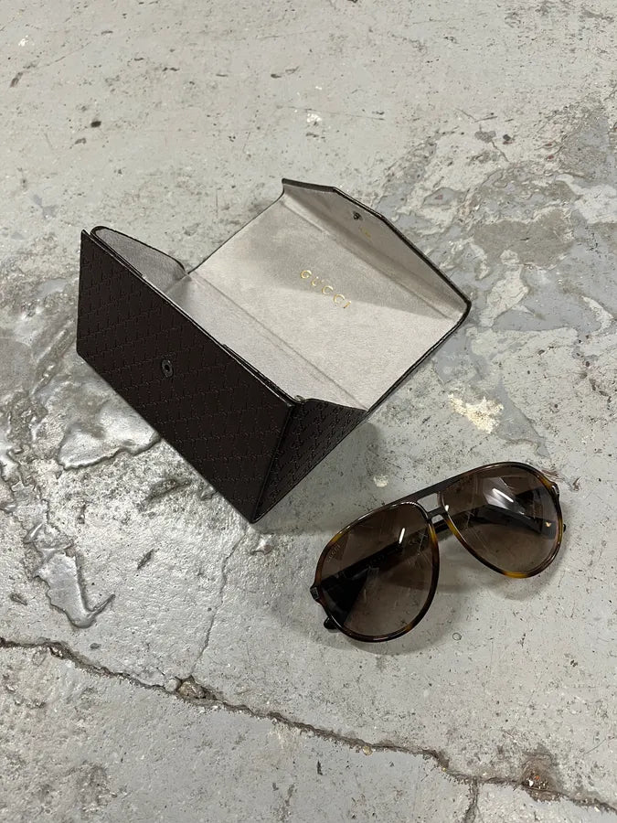 2000s Gucci Brown Sunglasses RmFVSXk 0
