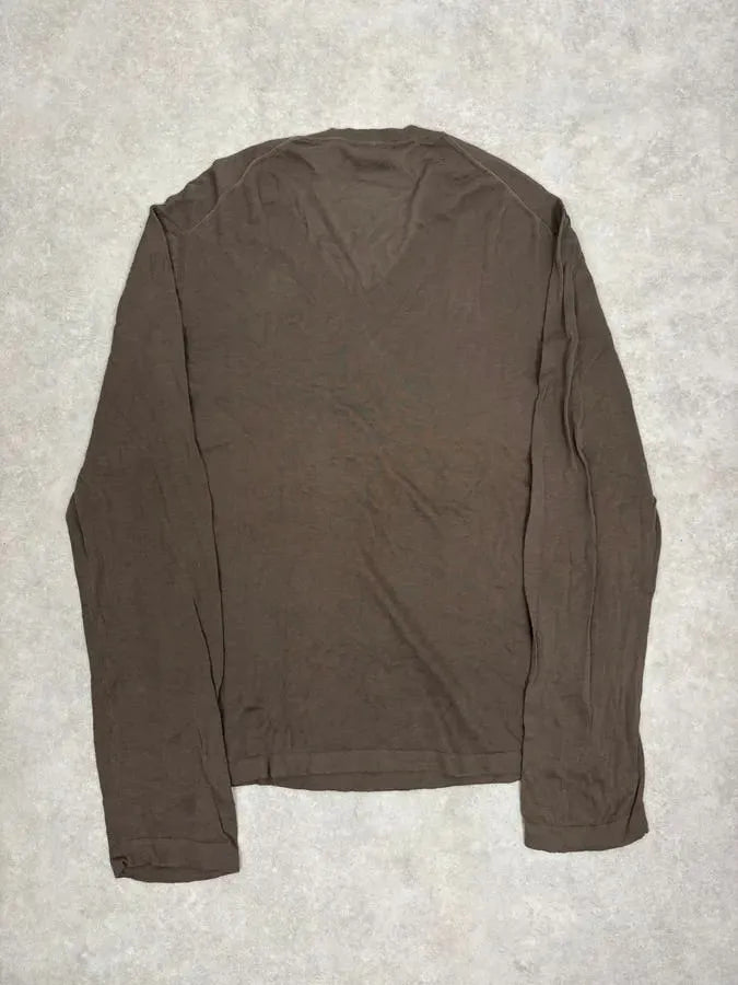 2000s Gucci Brown V Neck Sweater QwIKvNq 3