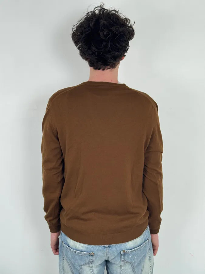 2010s Gucci Brown Wool V-Neck Sweater AyxdhFb 2