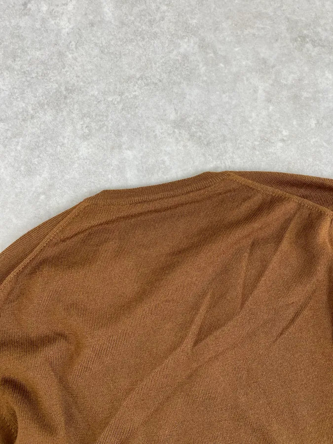 2010s Gucci Brown Wool V-Neck Sweater AyxdhFb 6