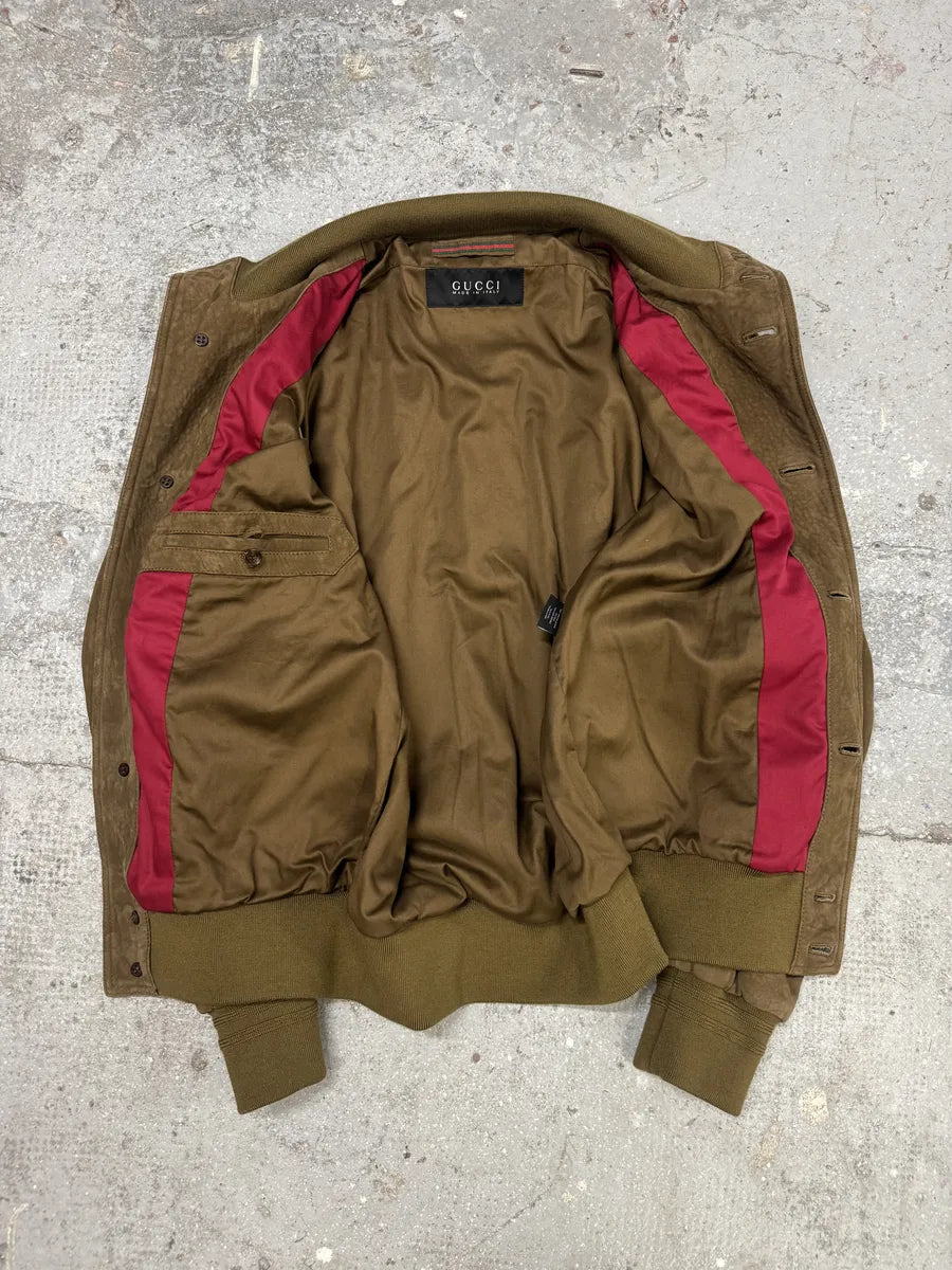 AW2001 Gucci Brown/Camel Italian Leather Jacket by Tom Ford BRNbTMI 3