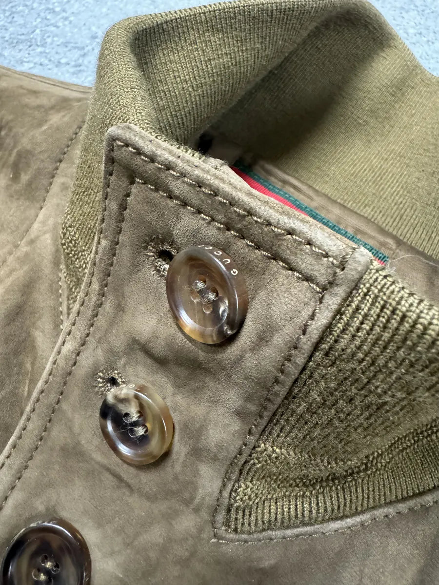 AW2001 Gucci Brown/Camel Italian Leather Jacket by Tom Ford BRNbTMI 6