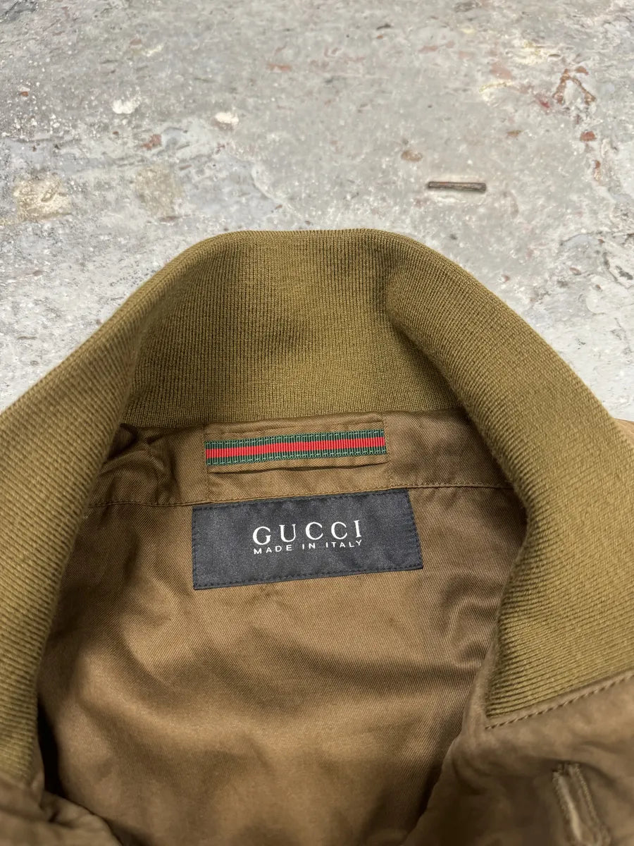 AW2001 Gucci Brown/Camel Italian Leather Jacket by Tom Ford BRNbTMI 9