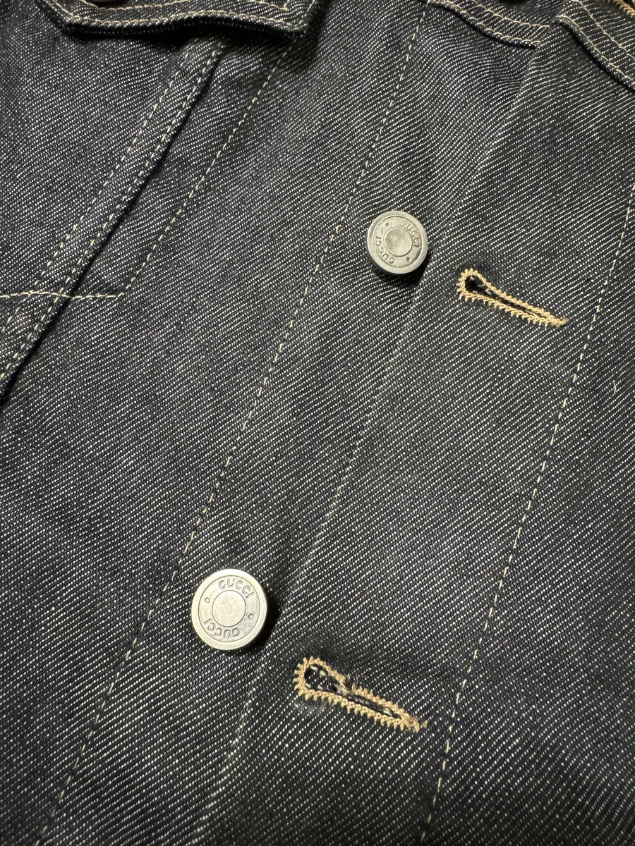 2000s Gucci Brut Structured Trucker Denim Jacket VTXoxgv 7