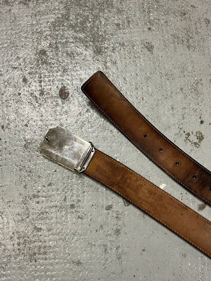 2000s Gucci Burgundy Red Patent Propaganda Leather Belt jcOouJl 4