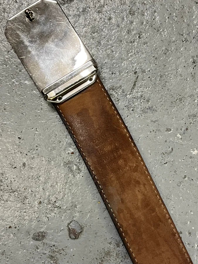 2000s Gucci Burgundy Red Patent Propaganda Leather Belt jcOouJl 6