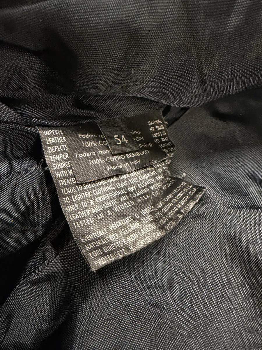 2000s Gucci Buttoned Black Biker Leather Jacket uiJXyiP 11