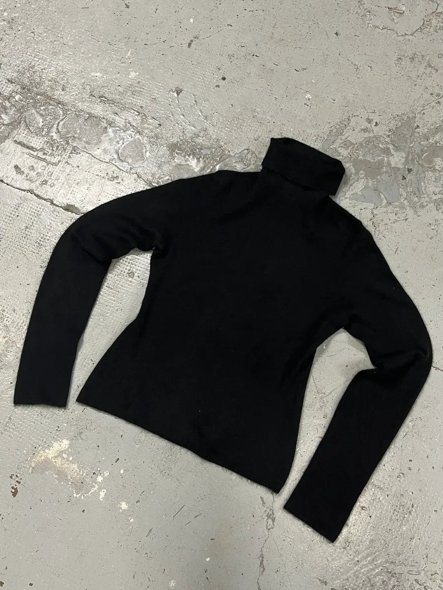 2000s Gucci Cashmere Black Turtleneck FBtUjGZ 2