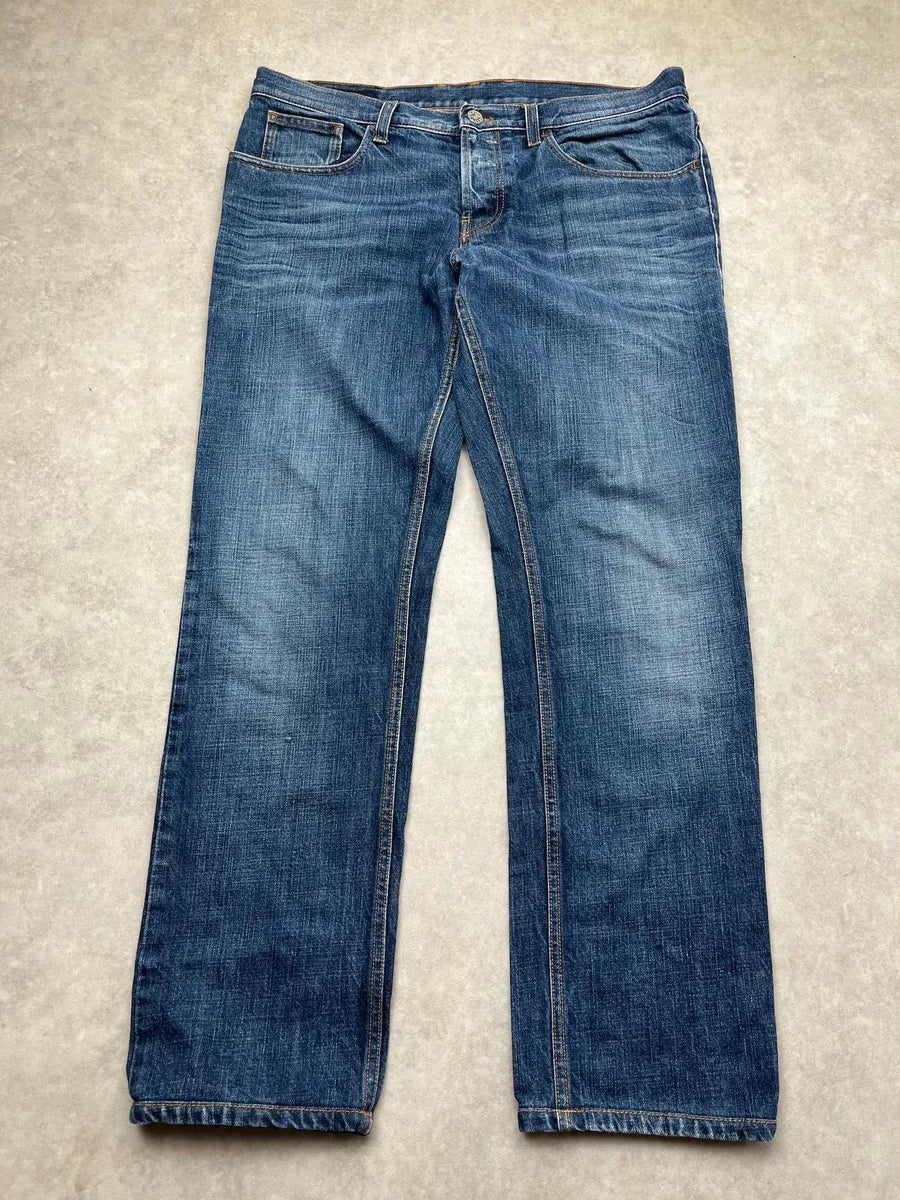 2000s Gucci Classic Blue Denim Jeans CgxOWpy 4