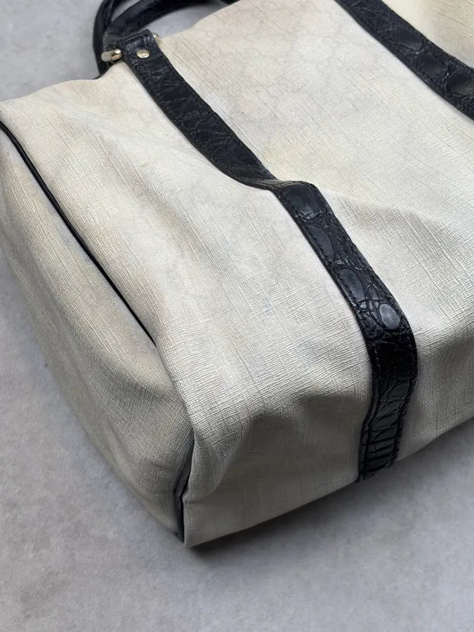 SS2008 Gucci Cream Canvas Joy Flowers Handle Bag by Frida Giannini vhVqHPe 14