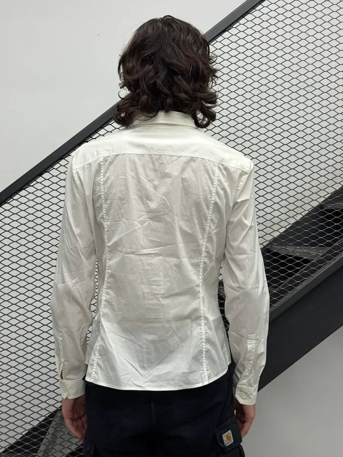 2000s Gucci Creamy Striped Shirt JGwrXmm 2