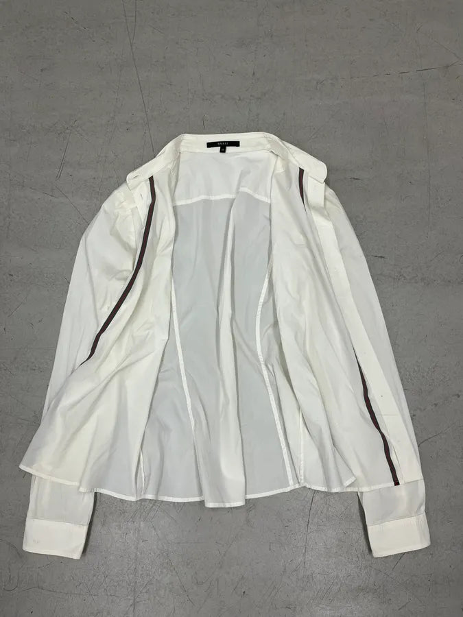 2000s Gucci Creamy Striped Shirt JGwrXmm 6