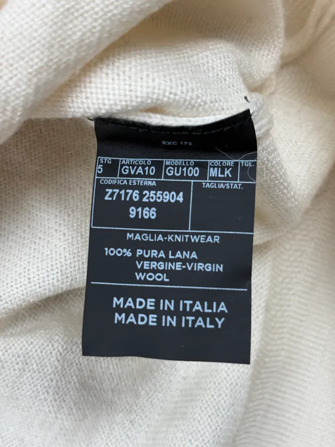 2010s Gucci Creamy Embroidered V-Neck Sweater AWGYEXN 9