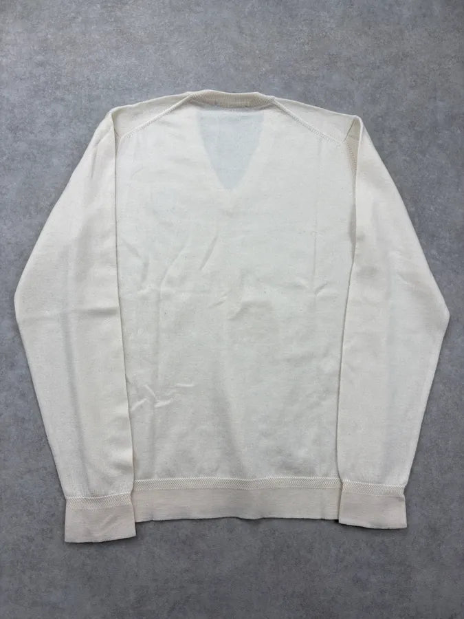 2010s Gucci Creamy Embroidered V-Neck Sweater AWGYEXN 4