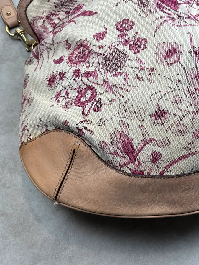 SS2007 Gucci Creamy Pink Peggy Floral Bamboo Handle Bag by Frida Giannini jSkuNiF 13