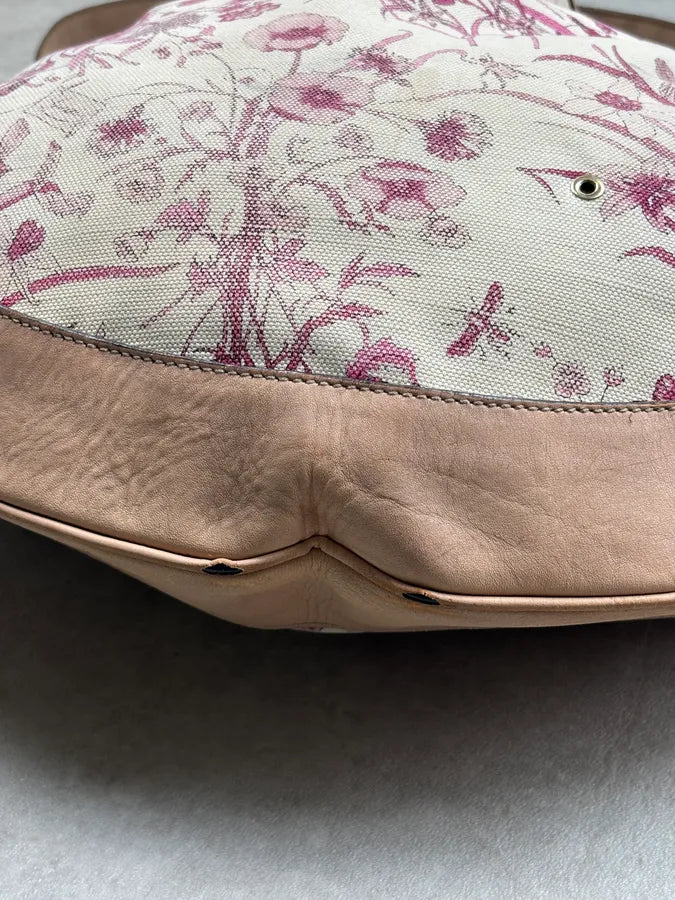 SS2007 Gucci Creamy Pink Peggy Floral Bamboo Handle Bag by Frida Giannini jSkuNiF 14