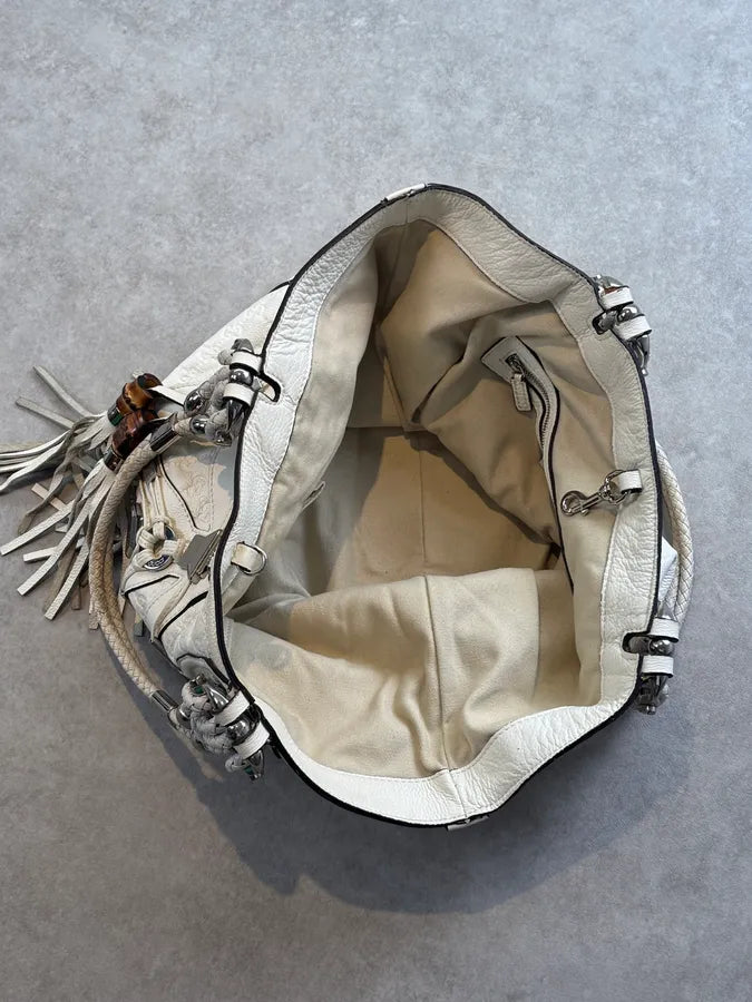 SS2010 Gucci Cream Leather Horsebit Tote Bag by Frida Giannini YtFlnXO 12