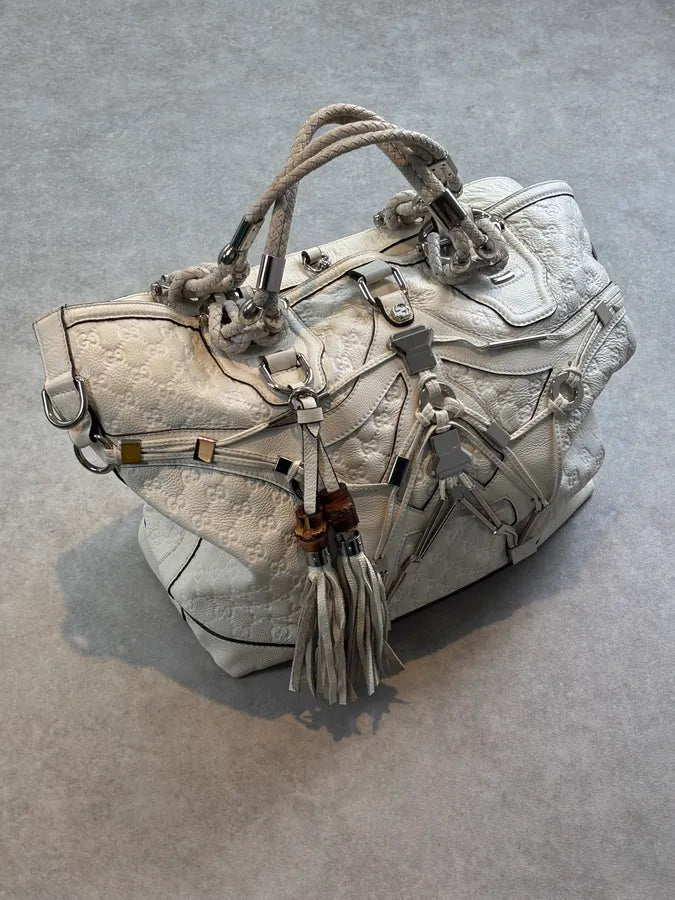 SS2010 Gucci Cream Leather Horsebit Tote Bag by Frida Giannini YtFlnXO 4