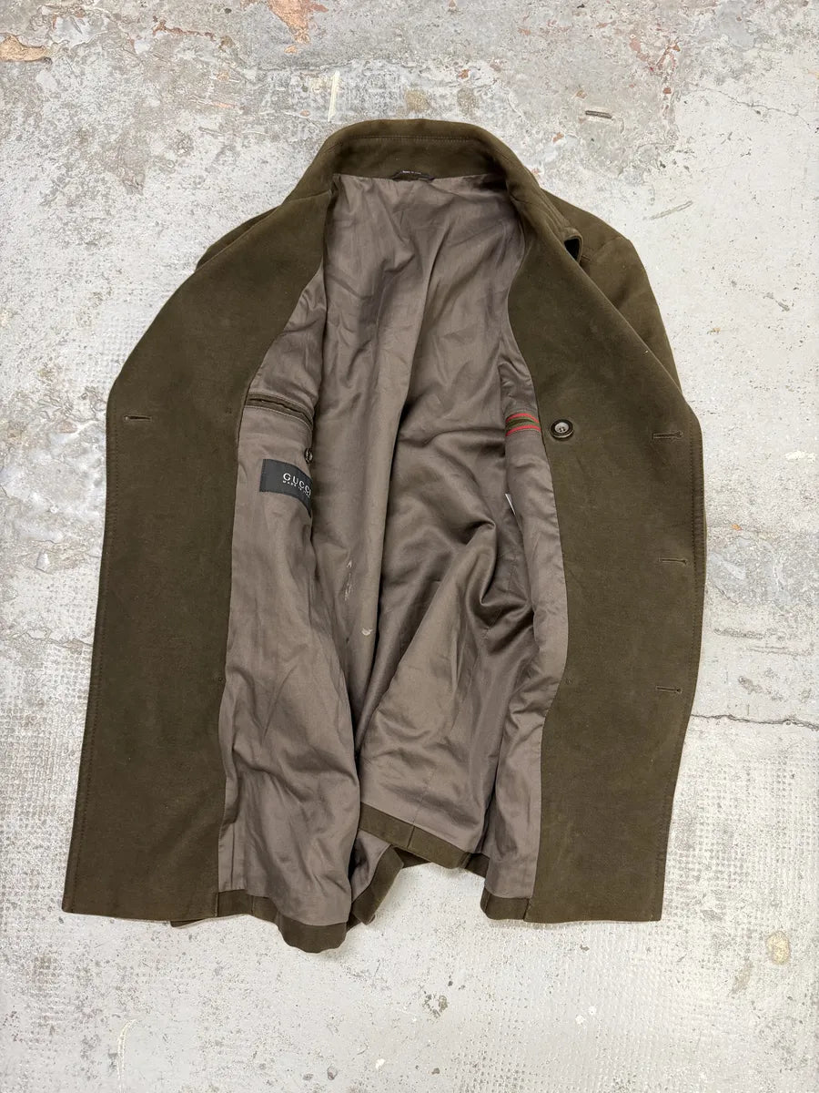 2000s Gucci Dark Green Peacoat Jacket AvxliQL 8