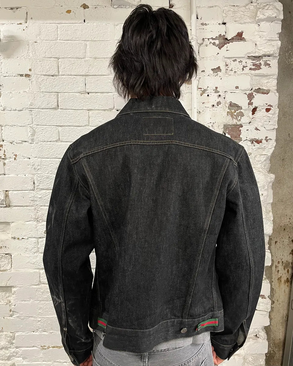 2000s Gucci Dark Grey Classy Denim Jacket  NwzeDej 2