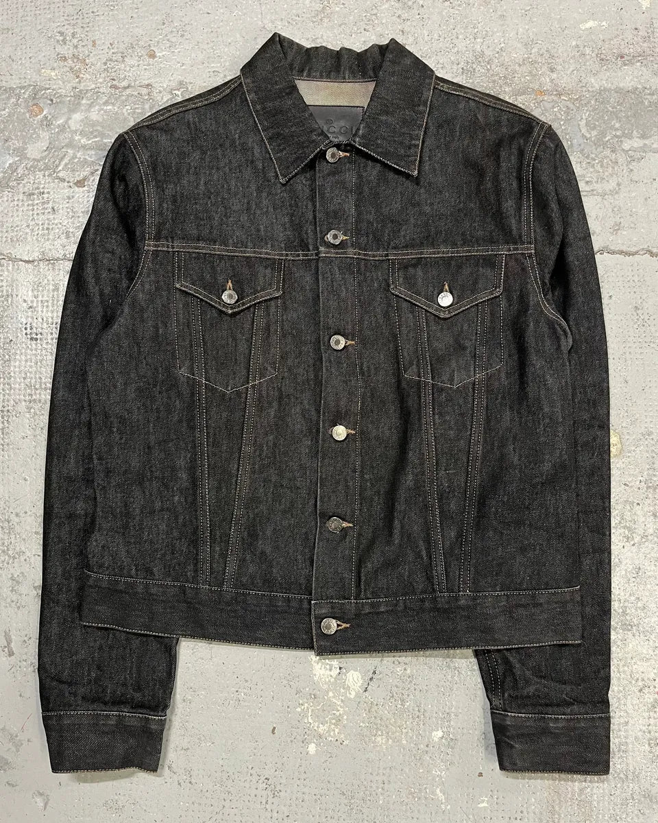 2000s Gucci Dark Grey Classy Denim Jacket  NwzeDej 3