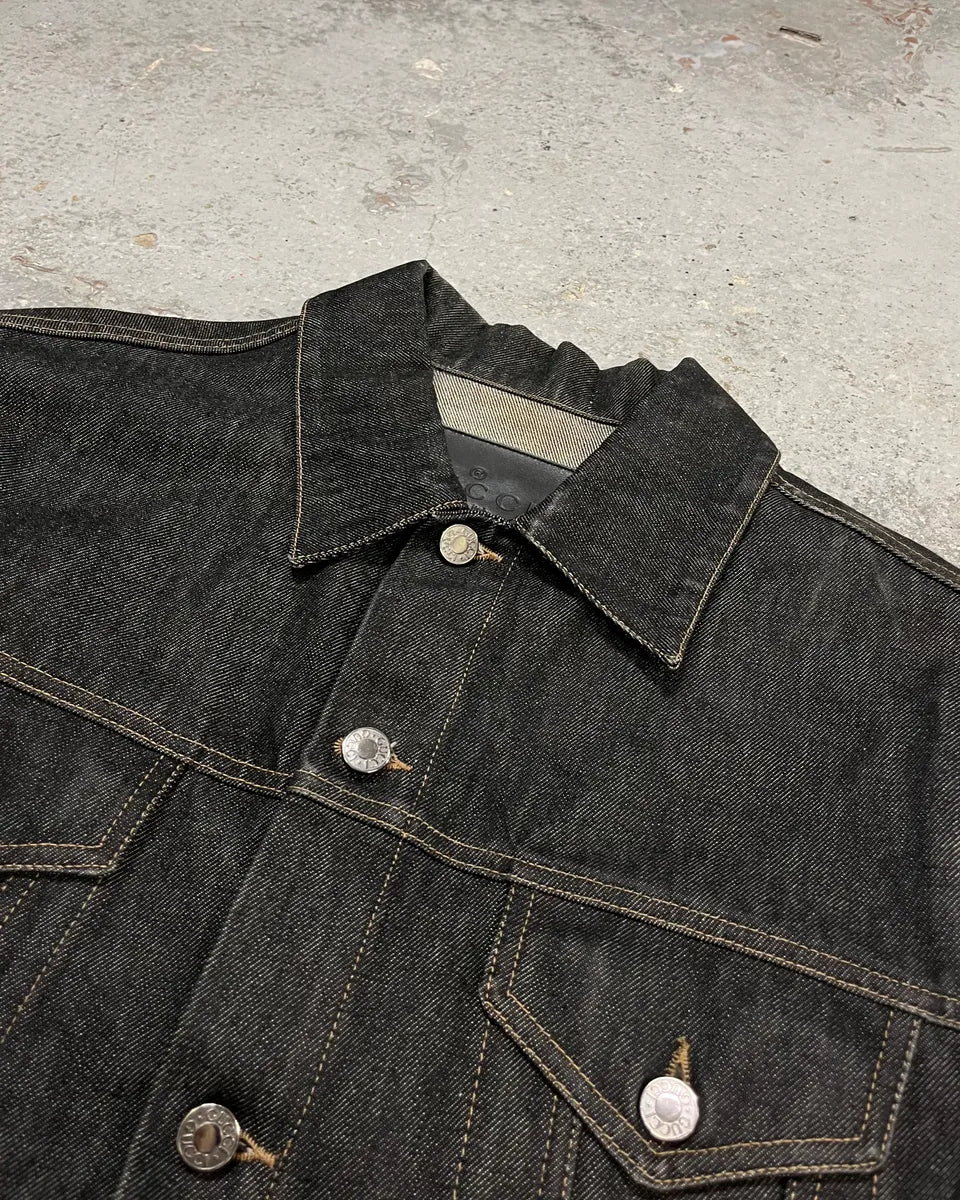 2000s Gucci Dark Grey Classy Denim Jacket  NwzeDej 4