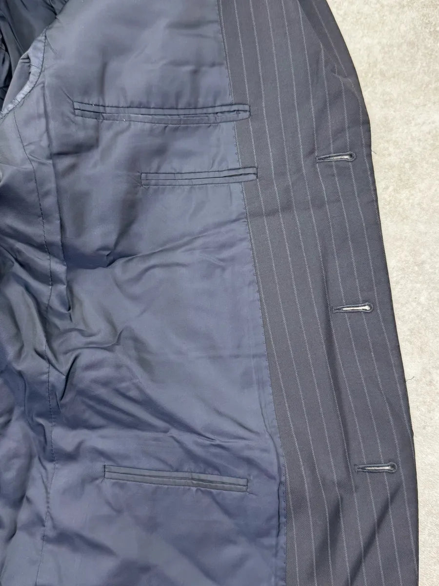 AW1999 Gucci Dark Navy Pinstripe Blazer Jacket by Tom Ford lNyrUaV 10